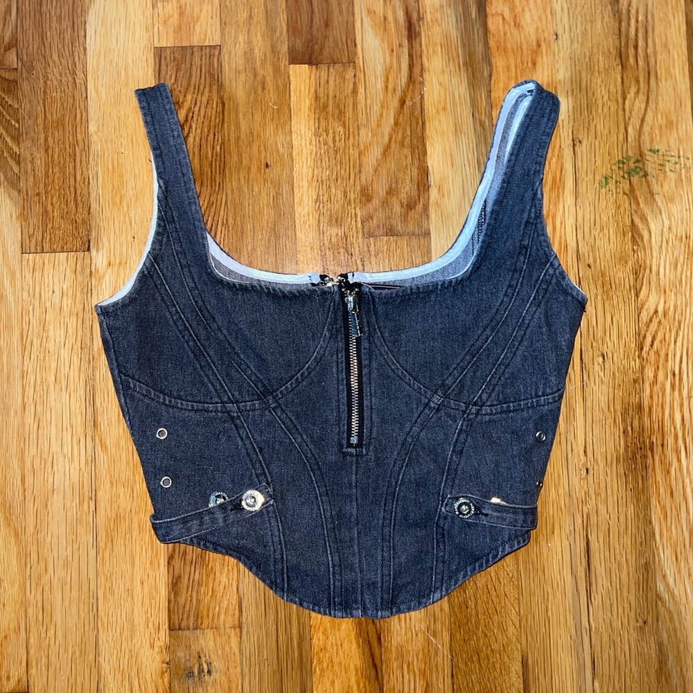 Maniere De Voir cropped corset top